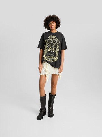 Bershka T-Shirt in Grau