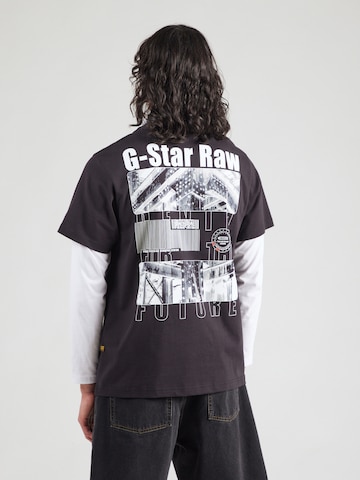 G-STAR Regular fit Тениска 'Barcode' в черно