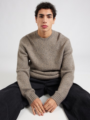 Pull-over 'FUZZY PERFECT' Abercrombie & Fitch en beige : devant