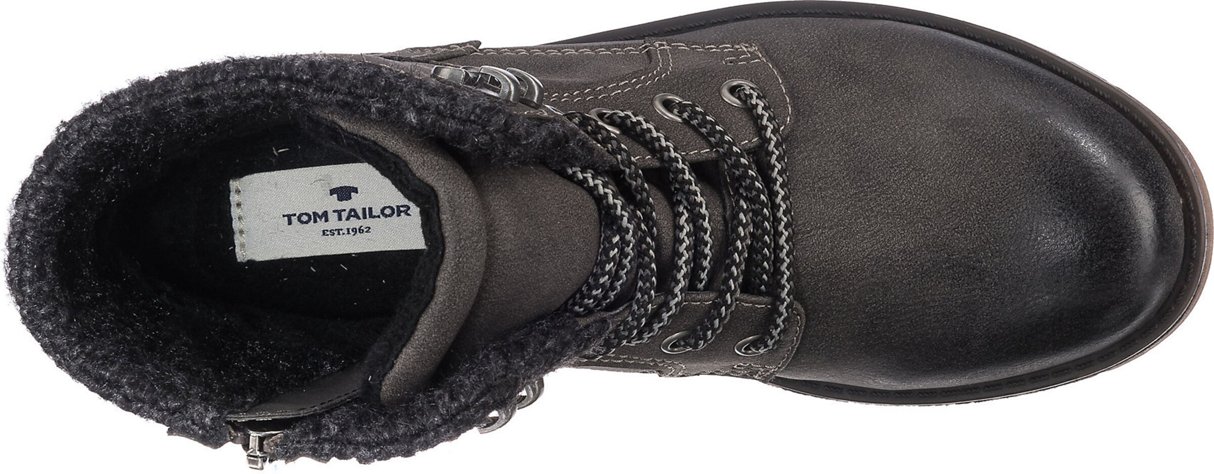 TOM TAILOR Lace-Up Ankle Boots in Brown