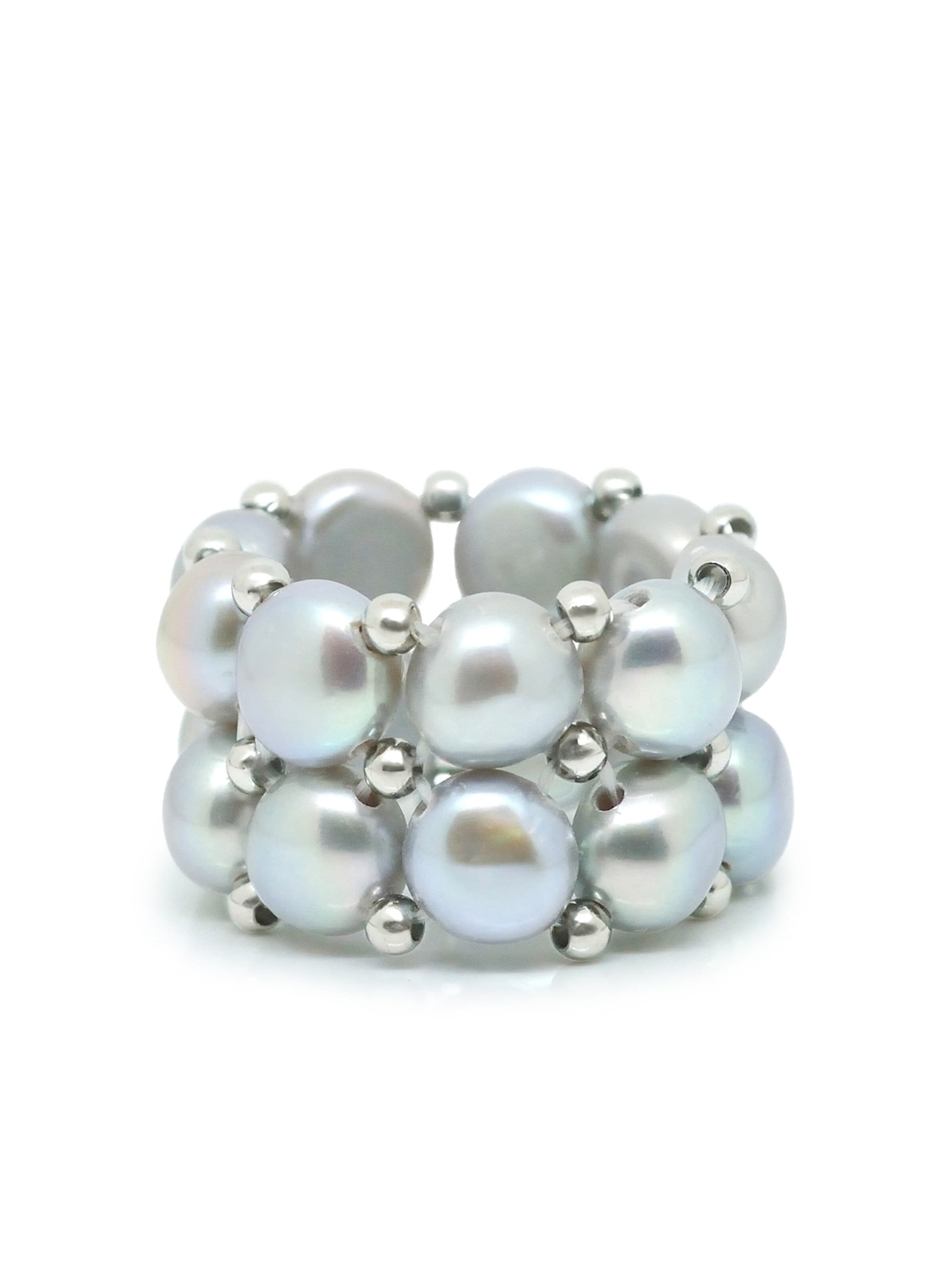 Ateliers Saint Germain Ring 'TUILERIES' in Grey: front