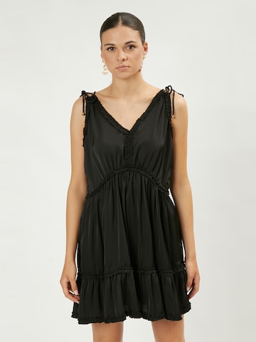 Influencer Summer Dress 'Sunny' in Black: front