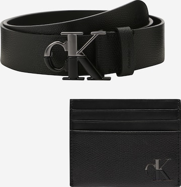 Calvin Klein Jeans Gürtel und Etui in Schwarz: predná strana