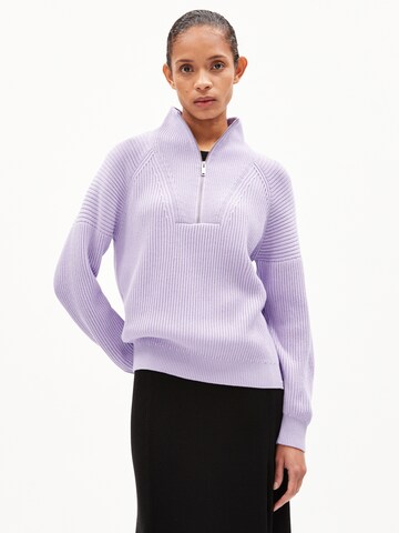 ARMEDANGELS Sweater 'RONYIAAS' in Purple: front