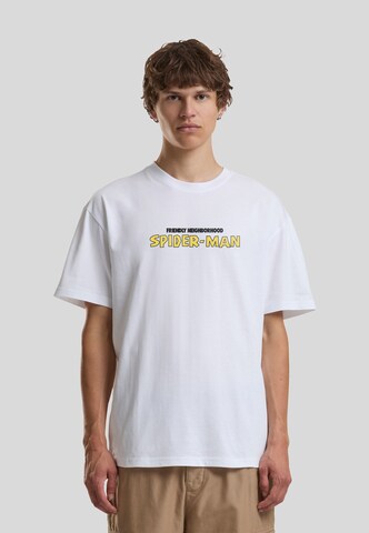 T-Shirt 'Marvel Fiendly Neighborhood Spiderman' Merchcode en blanc : devant