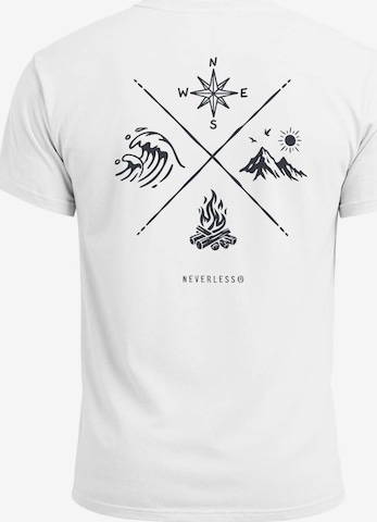 Neverless Shirt 'Nature Compass' in White: front