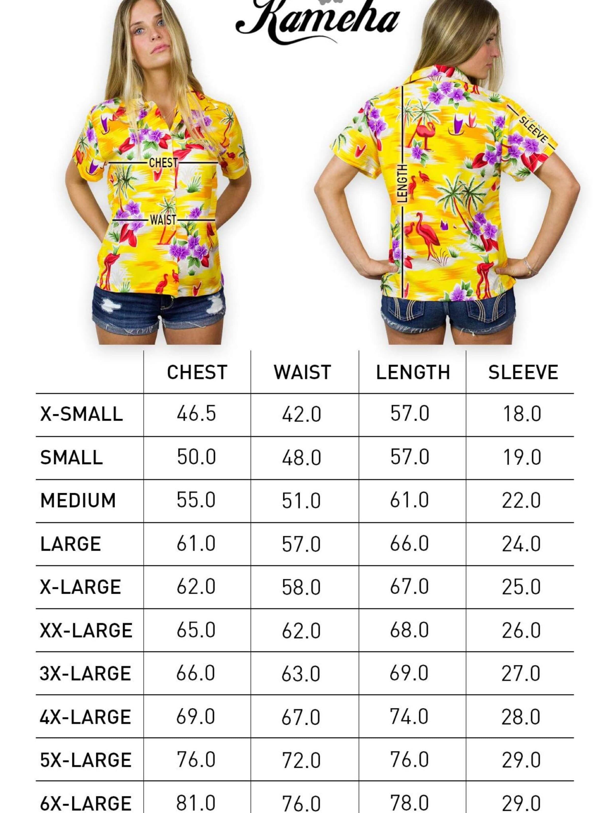 Camicia da donna 'Flamingos' di King Kameha in giallo