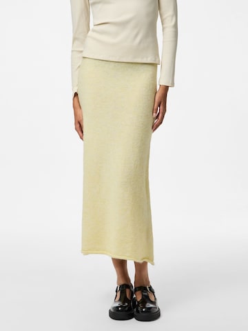 Gonna 'PCPam' di PIECES in beige: frontale