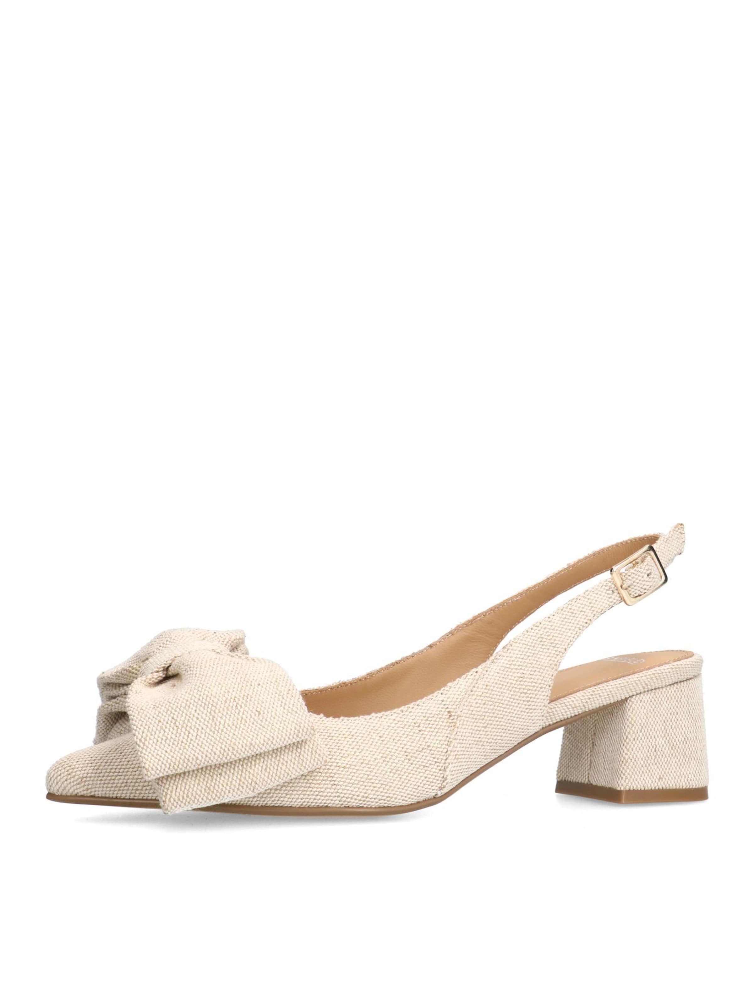MANFIELD Slingpumps in Beige: voorkant