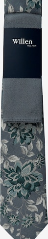 WILLEN Tie 'Floral / Uni' in Green: front
