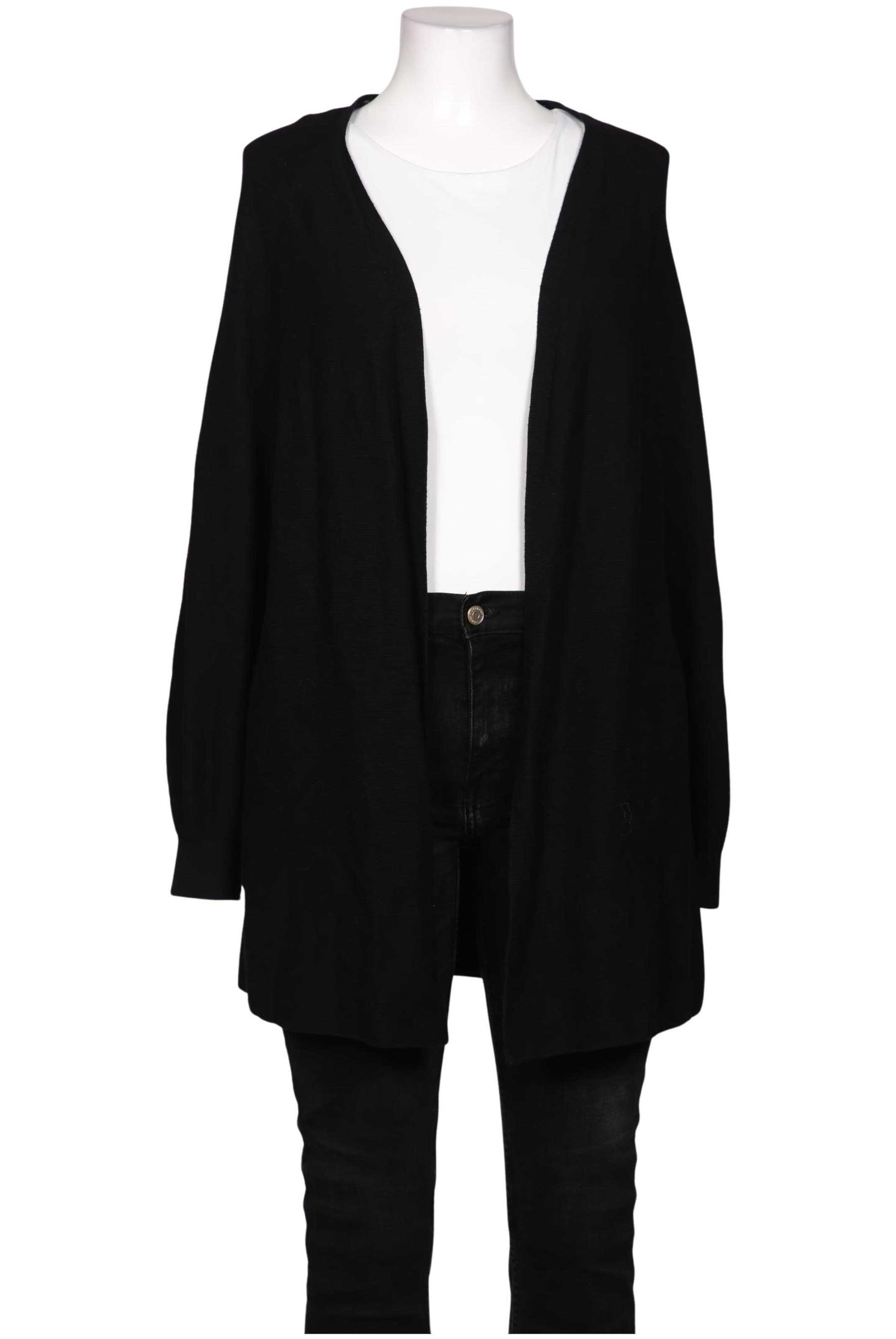 GERRY WEBER Strickjacke XXL in Schwarz: Vorderseite