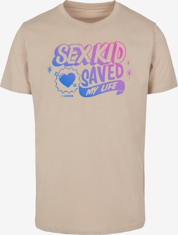 F4NT4STIC T-Shirt 'Sex Education Sex Kid Blend Netflix TV Series' in Beige: predná strana