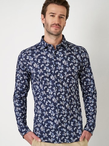 DESOTO Slim fit Overhemd in Blauw: voorkant