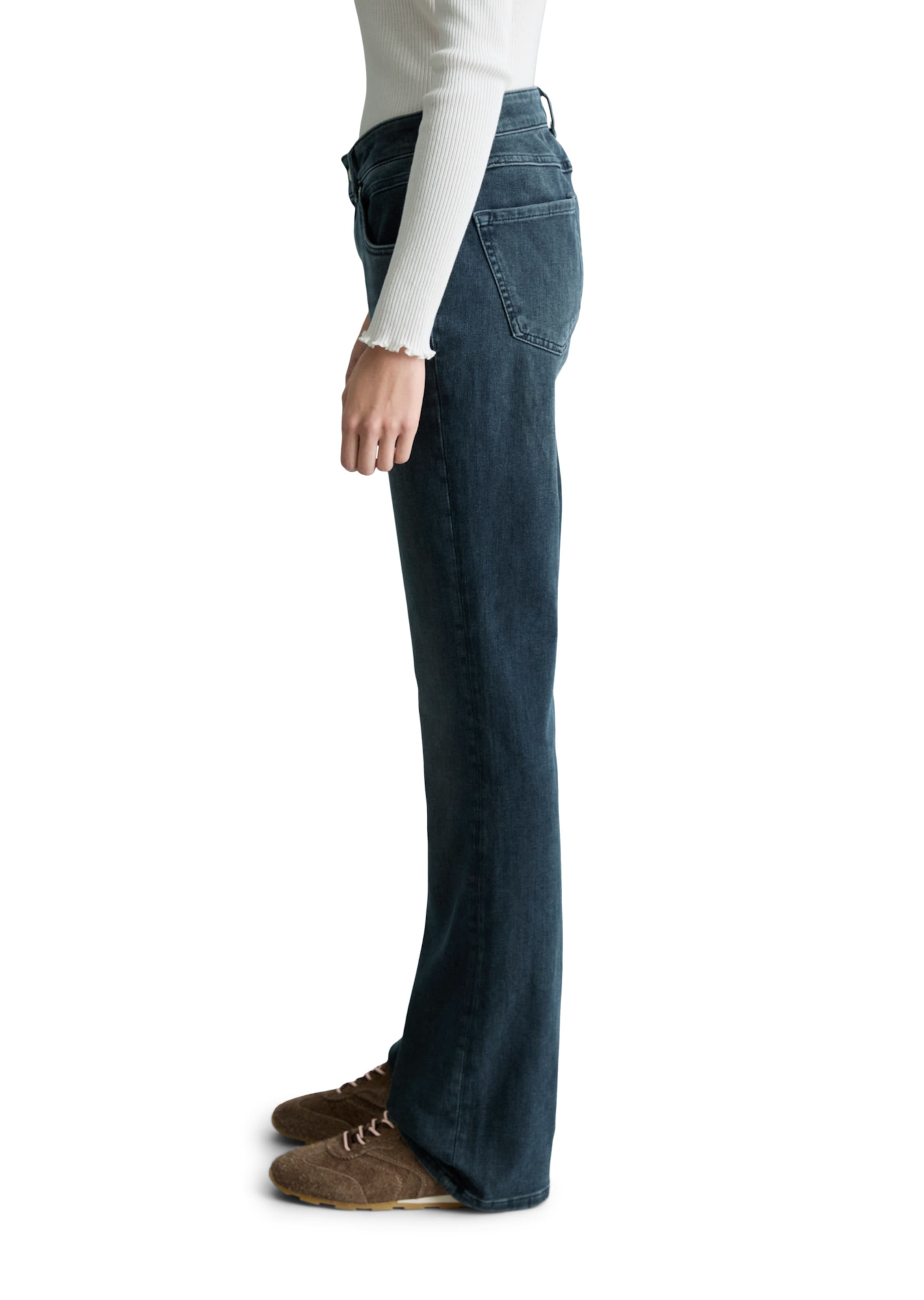 Marc O'Polo DENIM Slimfit Jeans in Blauw: zijkant