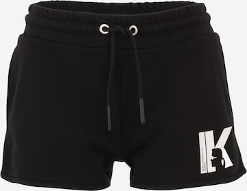 juoda KARL LAGERFELD JEANS Standartinis Kelnės: priekis