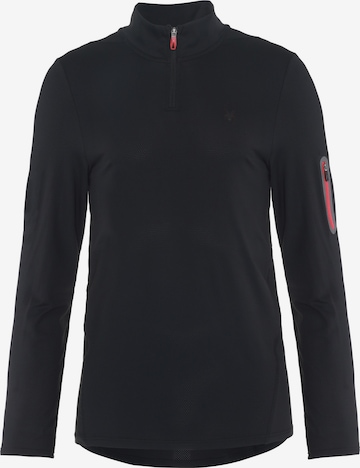 melns Spyder Sporta krekls: no priekšpuses
