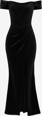 GODDIVA Evening Dress in Black: front