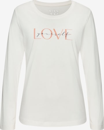 VIVANCE Pajama Shirt 'Dreams' in White: front