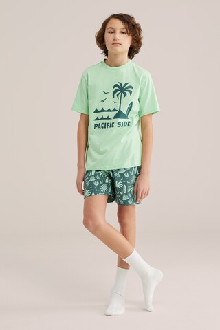 WE Fashion Пижама в Зеленый