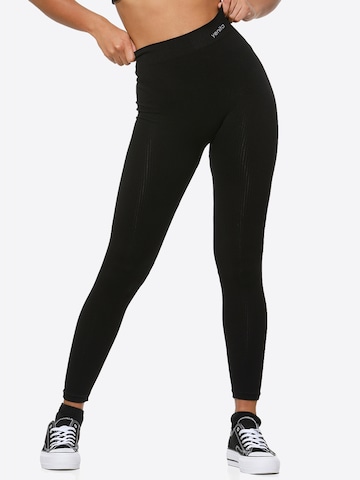 Skinny Pantalon de sport Yenita en noir : devant