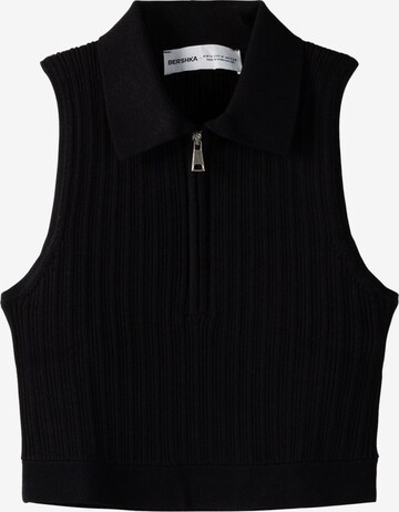 Bershka Knitted top in Black: front