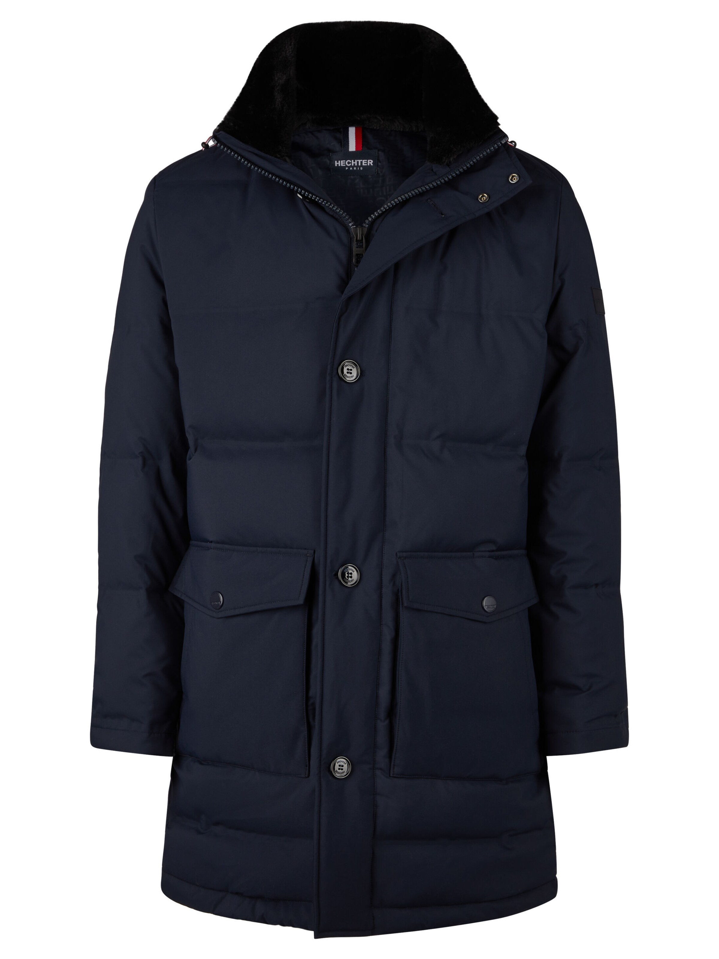 HECHTER PARIS Between-seasons coat in Blue: front