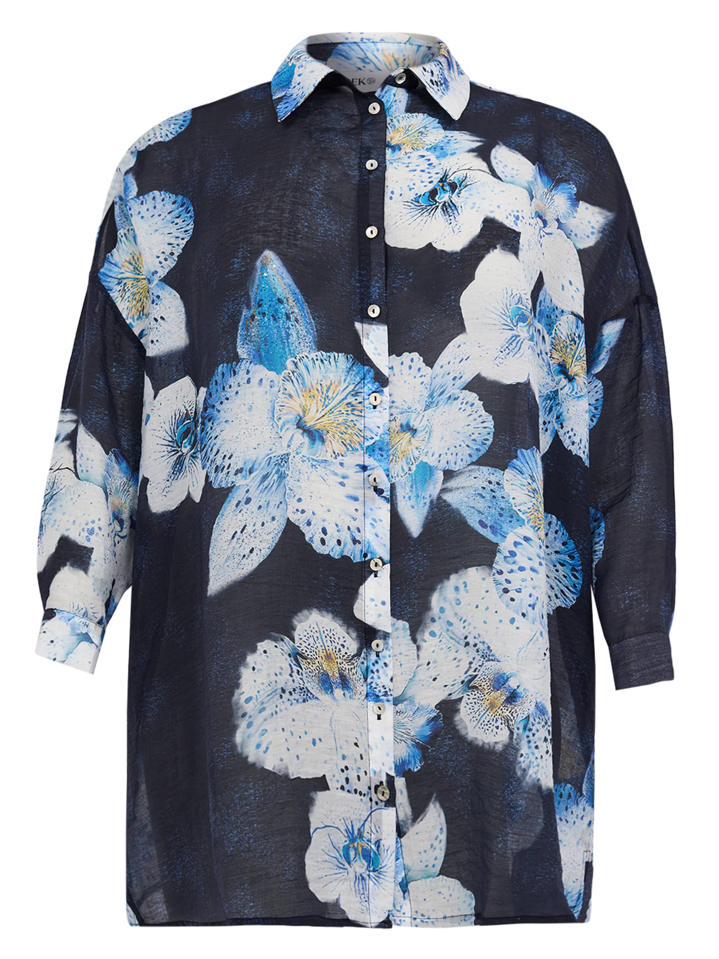 YOEK Blouse in Blauw: voorkant