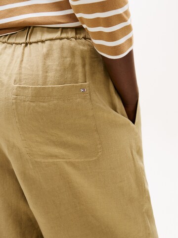 Tommy Hilfiger Curve Wide leg Παντελόνι 'ESS' σε μπεζ
