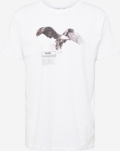 Urban Threads T-Shirt in dunkelbraun / weiß, Produktansicht