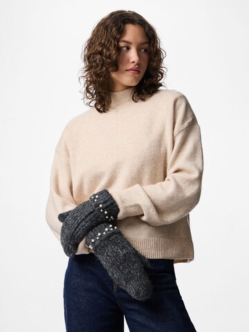 PIECES Wanten 'PCJOSSINA' in Grijs: voorkant