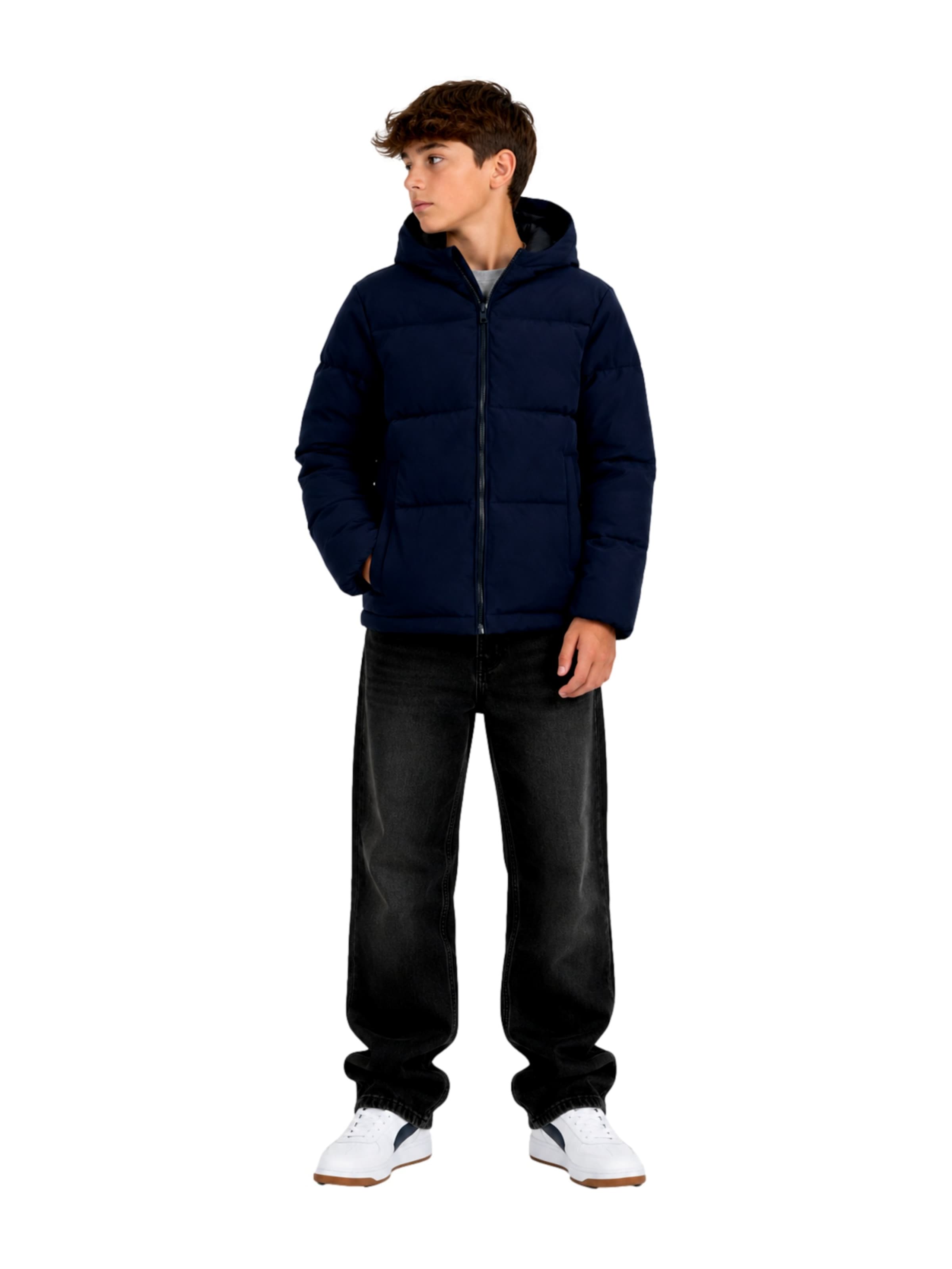 Jack & Jones Junior Winterjas 'Galaxy' in Blauw