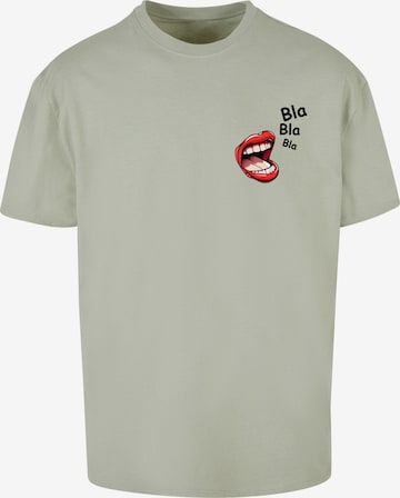 Merchcode Shirt 'Bla Bla Bla Comic' in Beige: front