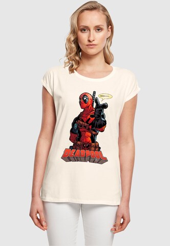 ABSOLUTE CULT T-Shirt 'Deadpool - Hey You' in Beige: Vorderseite