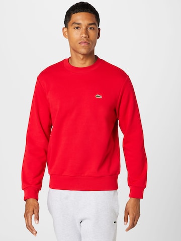LACOSTESweater majica - crvena boja: prednji dio