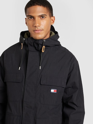 Parka de primăvară-toamnă de la Tommy Jeans pe negru