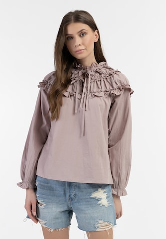 DreiMaster Vintage Blouse in Roze: voorkant