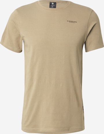 T-Shirt G-STAR en vert : devant