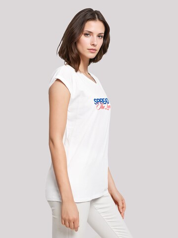 T-shirt 'Spread The Love Valentinstag' F4NT4STIC en blanc