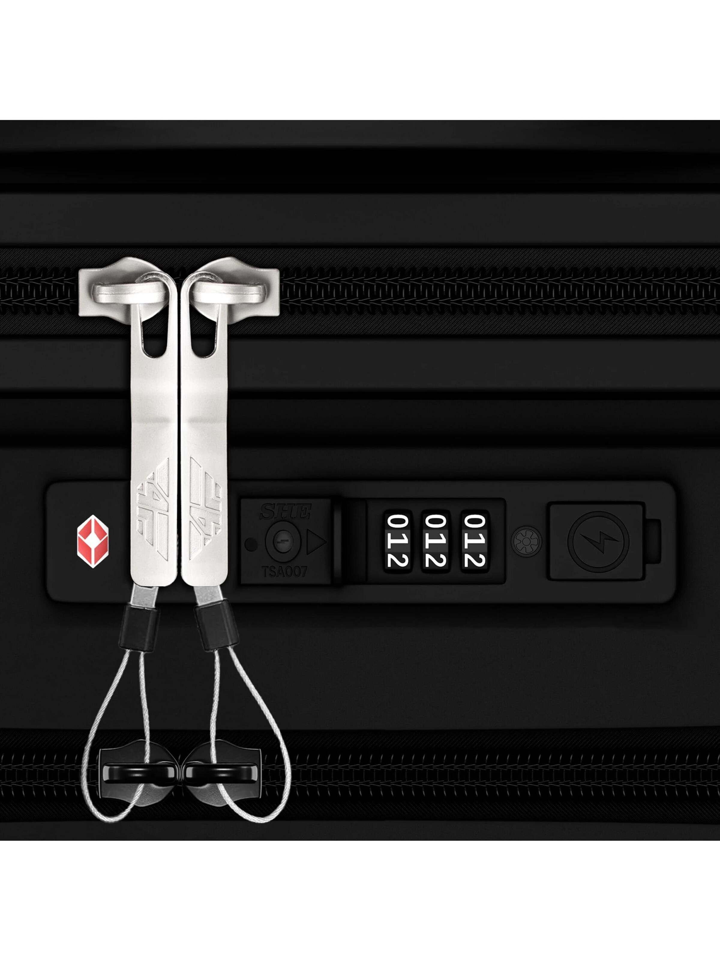 4FLY Suitcase Set 'Linea Lux' in Black