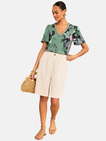 love & roses Shirt in Groen: voorkant