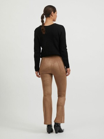 Vila Petite Flared Pants 'Ghita' in Brown