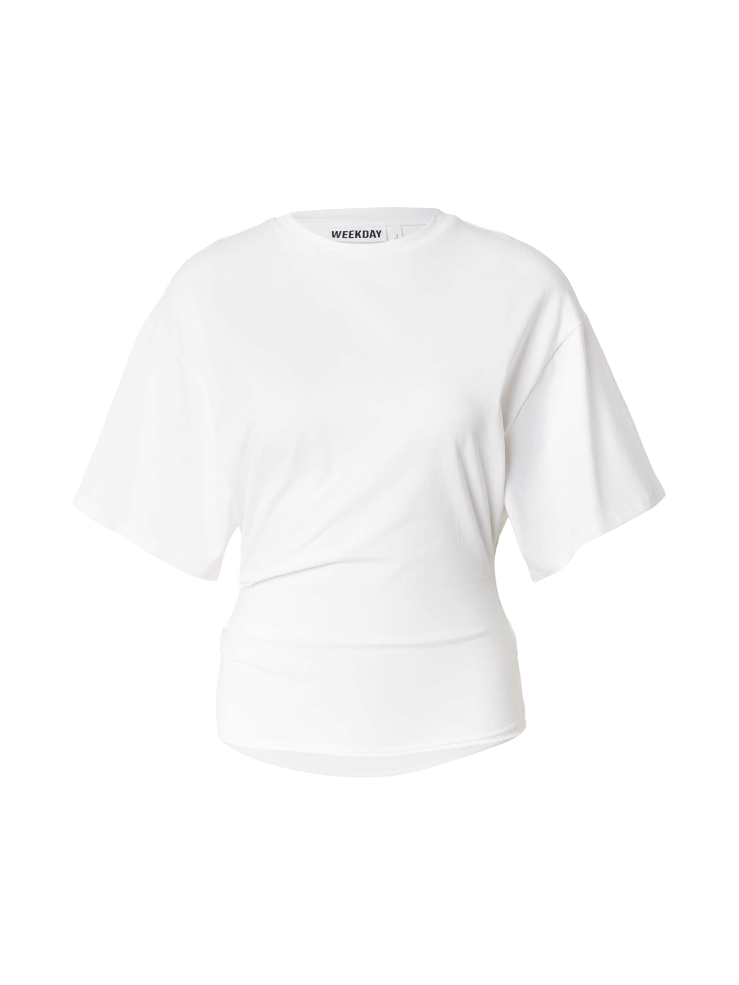 WEEKDAY Shirt in Wit: voorkant