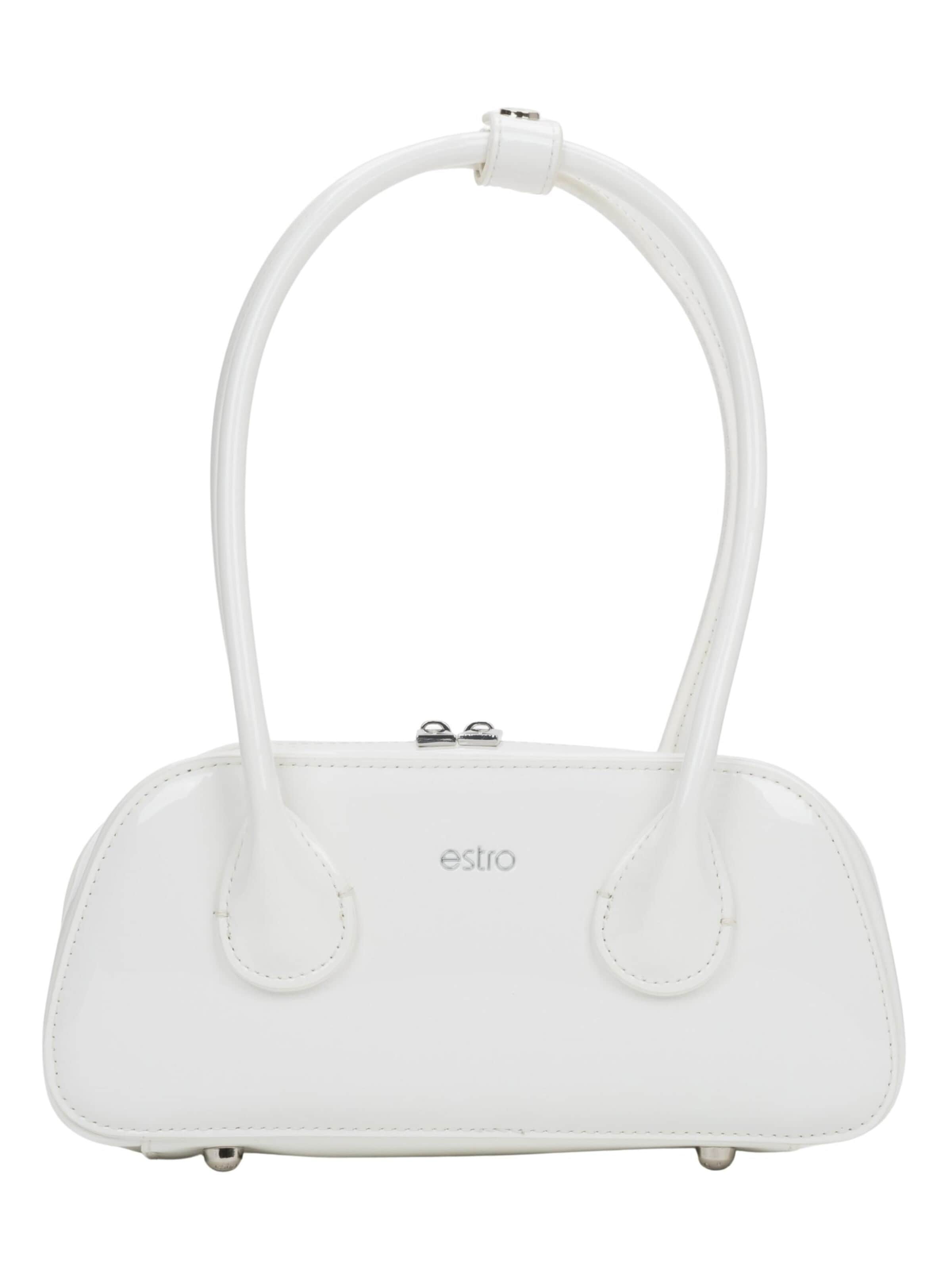 Estro Skuldertaske '75570' i hvid: forside