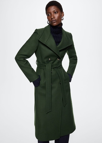 MANGO Between-Seasons Coat 'SIRENITA' in Green: front