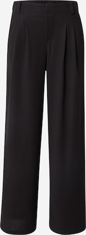 ONLY Bukser med lægfolder 'ONLCRISTINA' i sort: forside