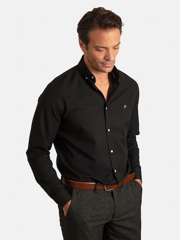 Jacey Quinn Regular fit Button Up Shirt 'Jeffrey' in Black