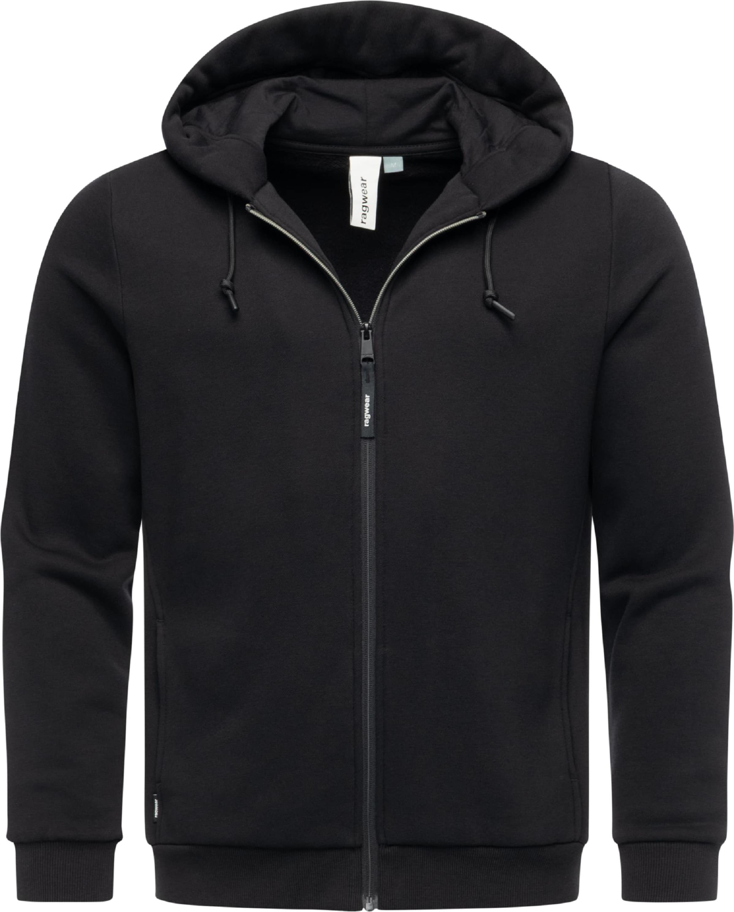 Ragwear Sweat jacket 'Wernons' in Black: front