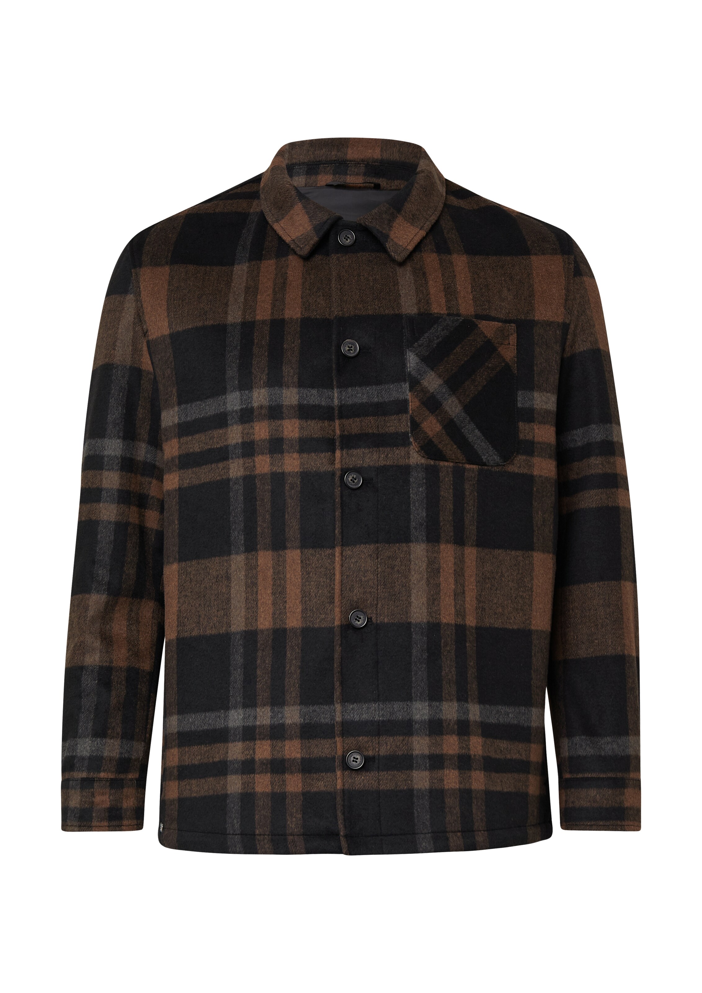 s.Oliver Men Big Sizes Between-Season Jacket in Brown: front