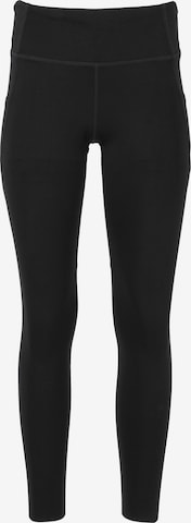 ENDURANCE Skinny Workout Pants in Black: front