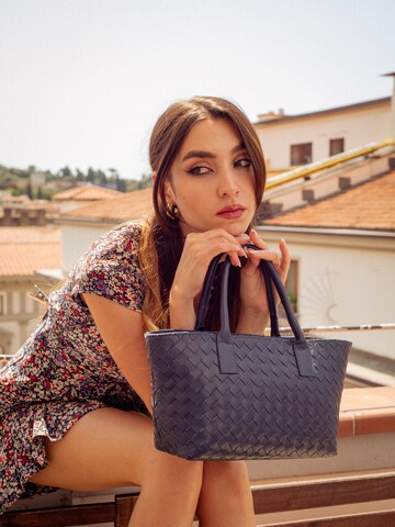 Sacs à main 'L'intrecciata' SARA BY JG en bleu : devant